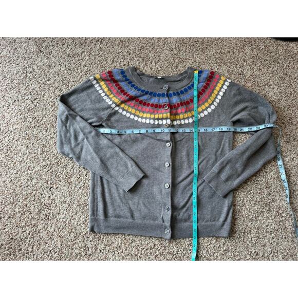 TALBOTS colorful Gray sweater, Size Large, 100% cotton - Picture 5 of 8